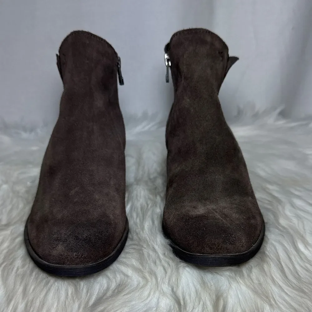 Josef Seibel Daphne Dark Brown Suede‎ Ankle Boots Sz 40/US 9